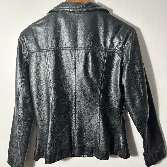 Maxima by Wilsons Black Leather Jacket - Picture 2 of 7